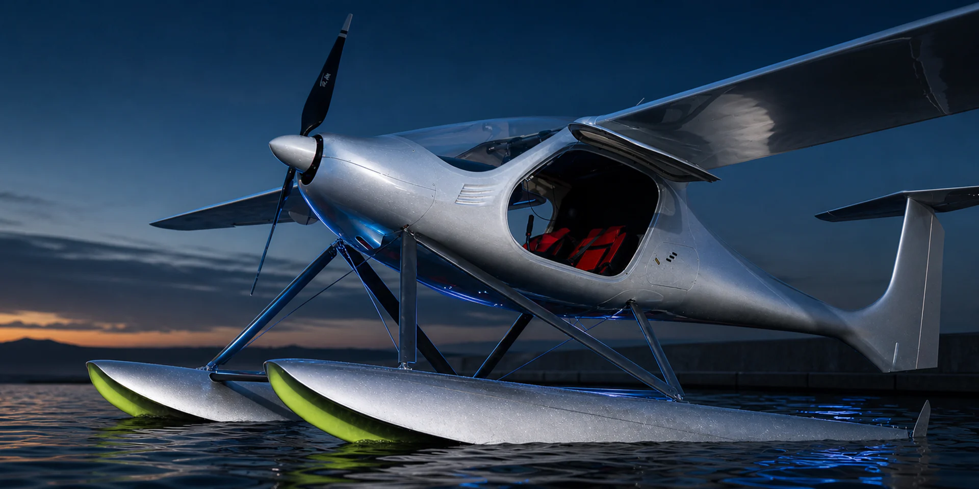 SkyHorizon Initiative 水上飛機機翼、座艙與浮筒細節